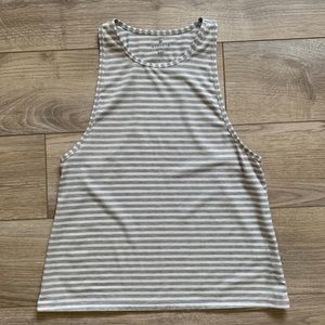 Athleta striped workout top